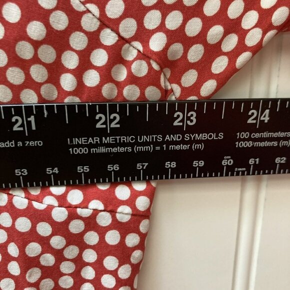 Isabel Maternity Red White Polka Dot Tiered Waist Ruffle Balloon Sleeve Dress-XL - Picture 10 of 11